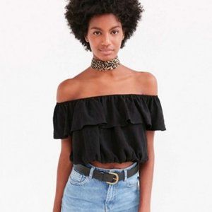 Urban Outfitters - Kimchi Blue Black Crop Top
